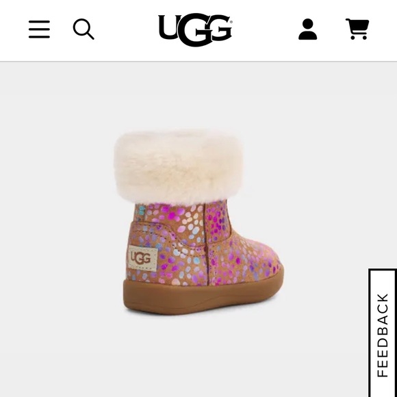 BNIB UGG baby toddler metallic rainbow spots pink boots size 0/1 (0-6m) - Picture 9 of 12